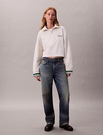 Calvin Klein Sudadera De Felpa Francesa Con Cremallera De 1 4