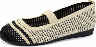 Generic Casual Womens Shoes Non Slip Mesh Slip On Round Toe Breathable Square Heel Work Single Shoes Womens Summer Shoes Shoes Women Mary Jane Shoes (Black, 6