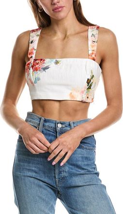 Hemant & Nandita Linen-Blend Corset Top
