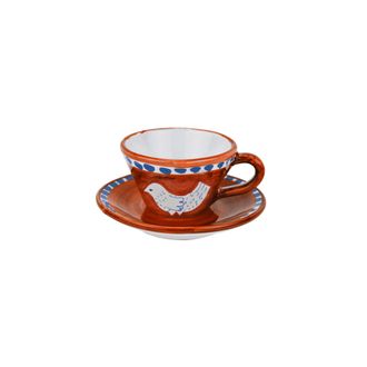 Arcucci feather orange espresso cup c/p