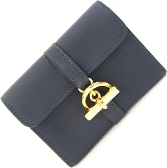 Herm&egrave;s Swift Leather Coin Purse/Coin Case (Pre-Owned)