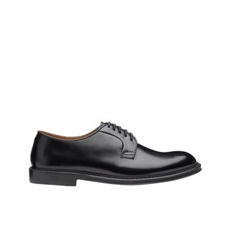 Doucal's Leren Veterschoenen - Heren - Nette schoenen - Zwart - 39 EU - Leer - Schoenen