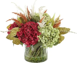Creative Displays Inc. Handmade Sunflower Fall Arrangement In A Glass Ripple Vase