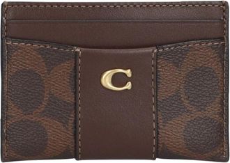 Coach Essential Card Case - Dames - Portefeuilles - Bruin - ONE Size - Accessoires