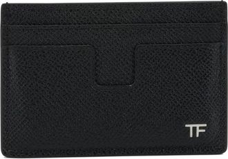 Tom Ford Kartenetui aus klein genarbtem Leder