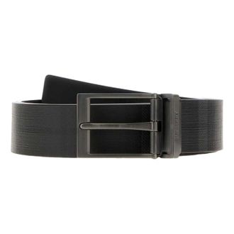 Burberry Check Reversible Belt Iron Grey Black Graphite 8127472