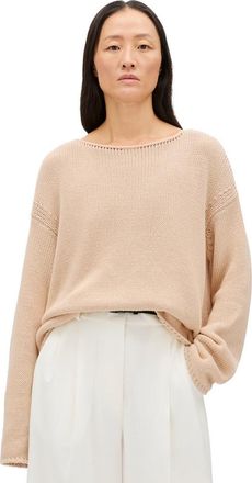 Another Tomorrow Draped Knit Sweater in Sand at Nordstrom, Size X-Large It
