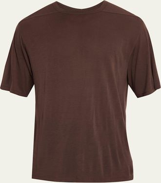 Rick Owens Mens Viscose & Silk Crewneck T-Shirt