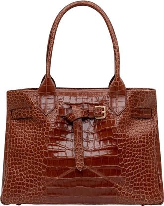 Ballantyne Kate Buckled Tote - Dames - Shoppers - Bruin - ONE Size - Leer - Tassen
