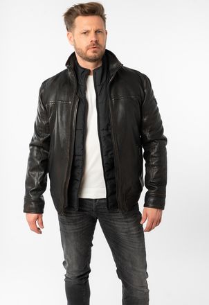 Mauritius Lederjacke MAURITIUS MMBromu, Herren, Gr. 3XL, schwarz (vintage schwarz), Obermaterial: 100% Schafsleder. Futter: 100% Baumwolle. &Auml;rmelfutter: 100% Po