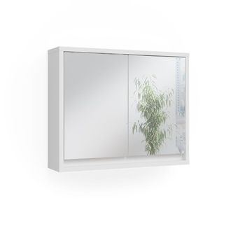 Vicco Armario Con Espejo Para Ba&ntilde;o Mila, Blanco, 55 X 45 Cm
