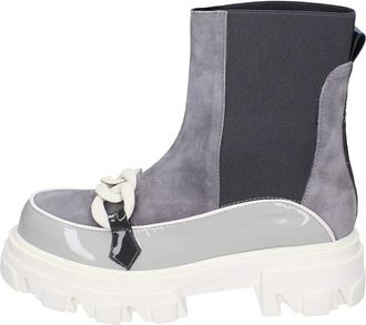 Stokton Suede Enkellaarzen voor Vrouwen - Dames - Chelseaboots - Grijs - 39 EU - Su&egrave;de - Schoenen