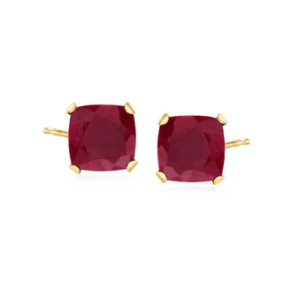 Ross-Simons Ruby Martini Stud Earrings in 14kt Yellow Gold