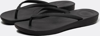 FitFlop Womens FitFlop Iqushion Womens Ergonomic Flip-Flops - Midnight Navy 399 - Black - Size: 7