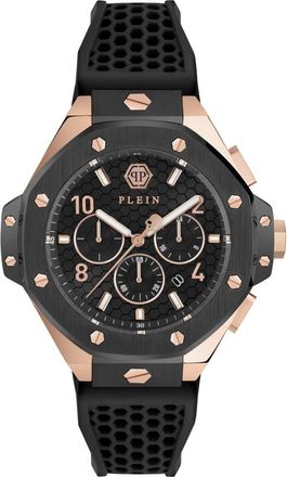 Philipp Plein Chronograph Royal Quartz Silicone Strap Watch, 46mm in Two Tone at Nordstrom Rack
