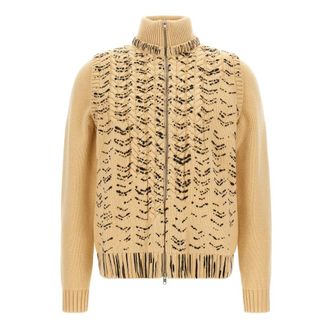 Maison Margiela C&aacute;rdigan de Lana Virgen - Knitwear - Hombre - Beige - M