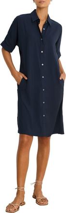 Nic+Zoe Devon Button-Up Dress in Dark Indigo at Nordstrom, Size Xx-Large