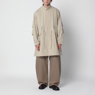 Ymc You Must Create Parka con coulisse beige in nylon