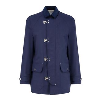 Brunello Cucinelli Techno Cotton Gabardine Jacket - male - Brunello Cucinelli - Light Jackets - Blue - M - Jackets