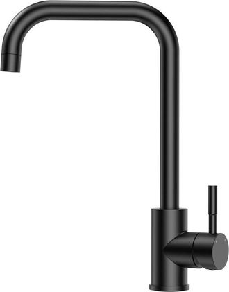 OEM Grifo De Cocina Negro, Grifo Mezclador Monomando De Cocina Negro Mate, Giratorio 360&deg;, Grifo Mezclador De Cocina De Acero Inoxidable Para Agua Fr&iacute;a Y 