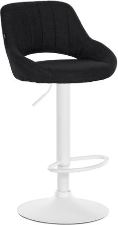 Clp Clp - Taburete De Bar Milet En Tela Con Base Met&aacute;lica Negro Blanco