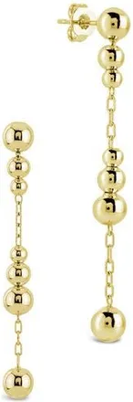Sterling Forever Heather Bubble Station Link Drop Earrings in Gold at Nordstrom Rack