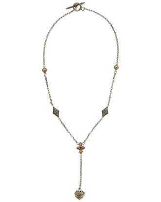 Konstantino Dome Silver & 18K Corundum Toggle Necklace
