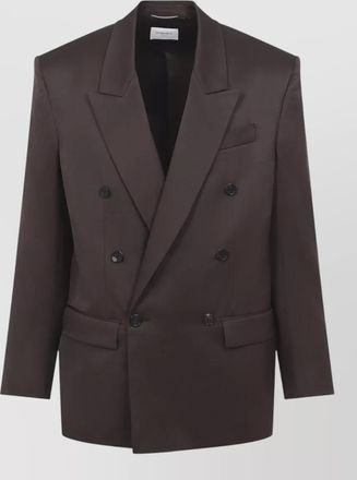 Saint Laurent double breasted silk tailored jacket