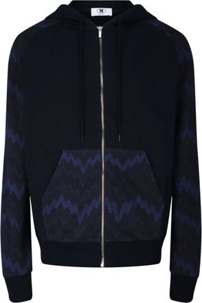 M Missoni Zig Zag Pattern Zip Hoodie
