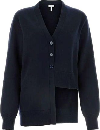 Loewe Blue Cashmere Womens Cardigan