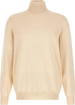 Brunello Cucinelli White Cashmere Mens Cardigan