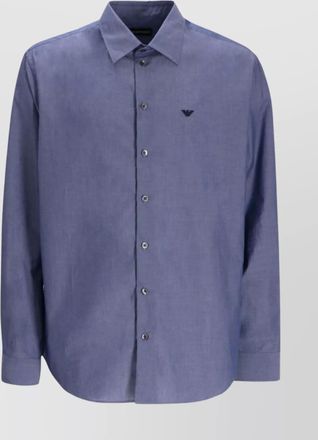Emporio Armani cotton shirt with button-down collar and cuffs