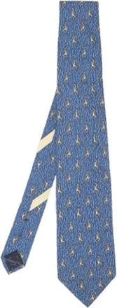 Ferragamo Pre-owned Accessories, male, Blue, Size: ONE SIZE Pre-owned Silk Tie