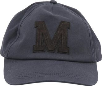 Moncler Cotton Gabardine Baseball Cap - unisex - Petten - Blauw - ONE Size - Katoen - Accessoires