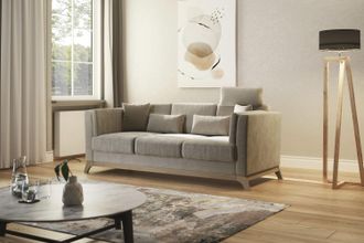 HOME AFFAIRE 3-Sitzer »Viva« mit Holzrahmen aus Buche