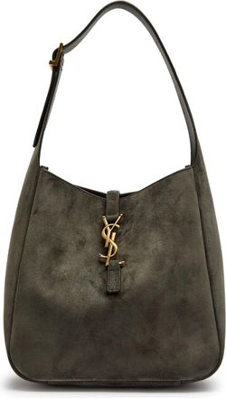 Saint Laurent Le 5 &agrave; 7 Small Suede Hobo bag - Dark Grey - One Size