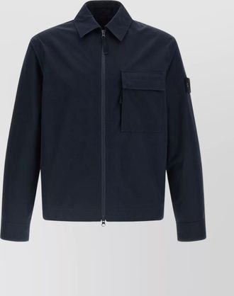 Stone Island overshirt ghost with chest pocket and long sleeves