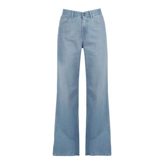 Dondup Wide Jeans, female, Blue, Size: W30 Amber Wide-Leg Jeans
