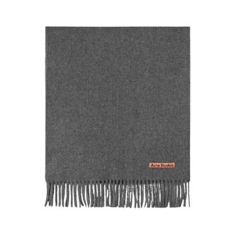 Acne Studios Accessoires, Dames, Grijs, ONE Size, Wol, Grijze Wol Canada Sjaal