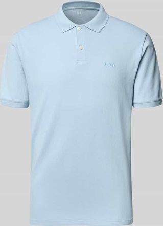 GAP Slim Fit Poloshirt mit Label-Stitching in Hellblau, Gr&ouml;&szlig;e XXL