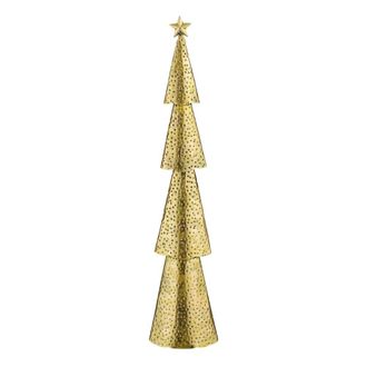 house of seasons &Aacute;rbol de navidad decorativo oro h68xb8xl14.5cm