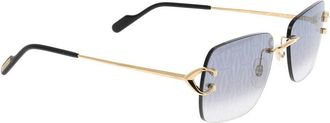 Cartier Accessoires, unisex, Geel, ONE Size, Nylon, Ct 0325S Aviator Zonnebril