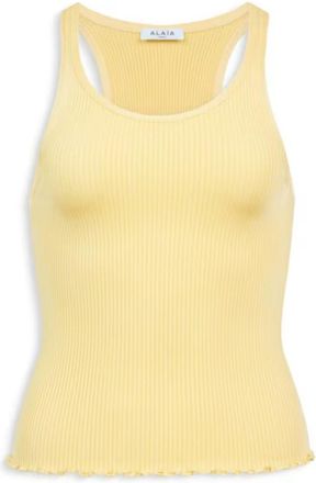 Alaia Yellow Scoop Neck Top
