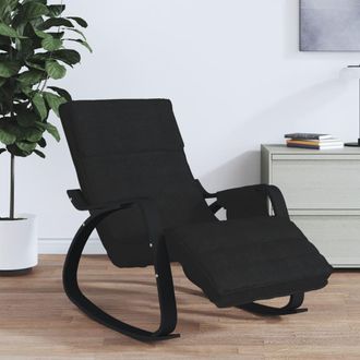 vidaXL Vidaxl - Silla Mecedora De Tela Negro
