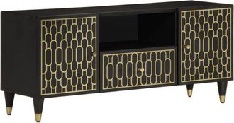 vidaXL Vidaxl - Mueble De Tv Madera Maciza De Mango 105x33x46 Cm