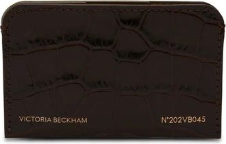 Victoria Beckham Portacarte con effetto coccodrillo - Marrone