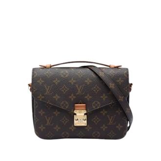 Louis Vuitton Pre-owned Pochette Metis - Dames - Pre-owned - Bruin - Maat: ONE Size Zijde