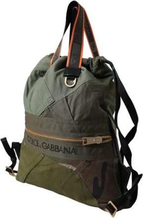 Dolce & Gabbana Pre-owned Canvas backpacks - Dames - Vintage Rugzakken - Groen - ONE Size - Vintage