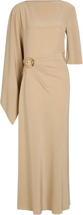 Joseph Joya Draped Satin-twill Maxi Dress - Beige - 34 (UK6 / XS)