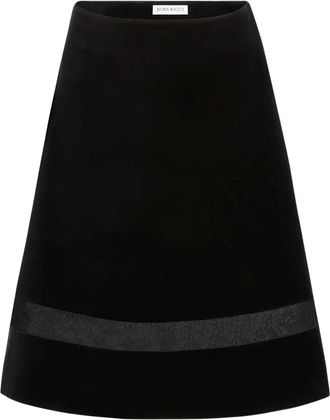 Nina Ricci Minigonna con inserti in pizzo - Nero